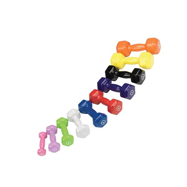 Body Solid 50 Pair Vinyl Dumbbell Set with Rack GDR500-PACK - GymBasis Store