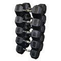 Body Solid 55 to 75 lb Rubber Hex Dumbbell Set (Pairs) - GymBasis Store