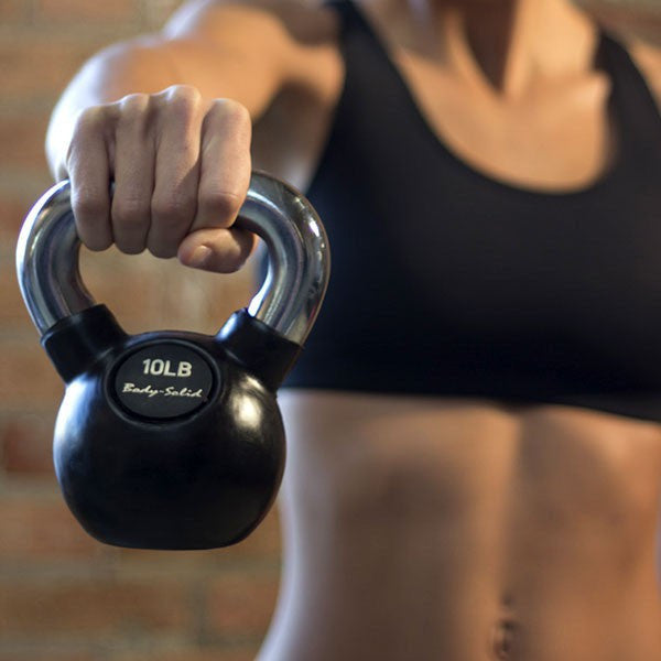 Body Solid 5-30 lb Premium Rubber Coated Kettlebell Set - GymBasis Store
