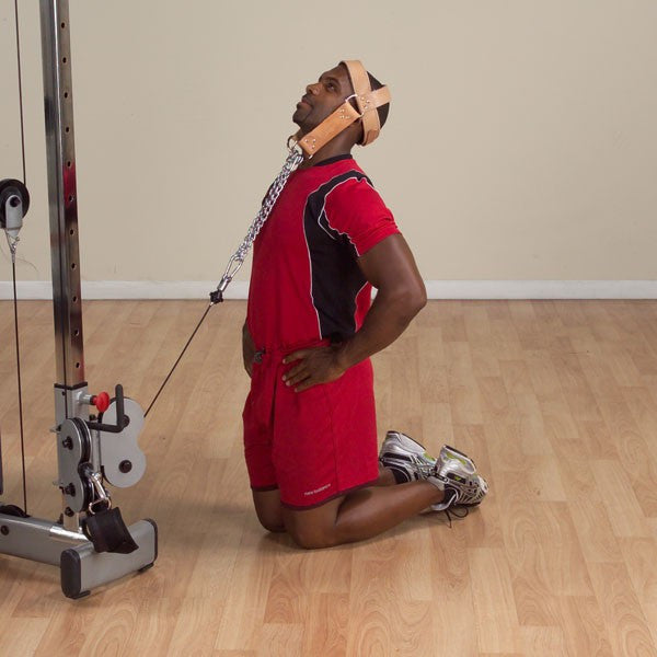 Body Solid Leather Weight Lifting Head Harness MA307V - GymBasis Store