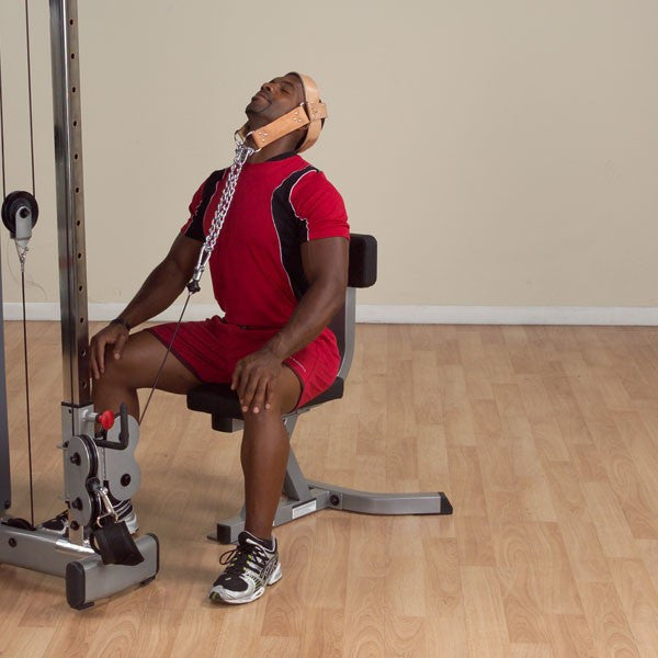 Body Solid Leather Weight Lifting Head Harness MA307V - GymBasis Store