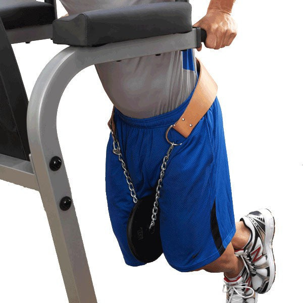 Body Solid Leather Dip Belt with Chain MA330 - GymBasis Store
