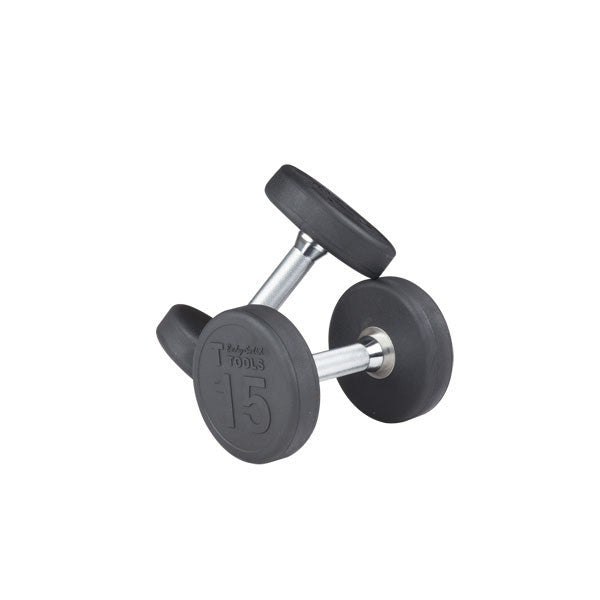 Body Solid 5-50 lb Round Rubber Coated Pro-Style Dumbbell Set - GymBasis Store