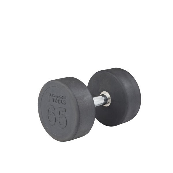 Body Solid 55-75 lb Round Rubber Coated Pro-Style Dumbbell Set - GymBasis Store