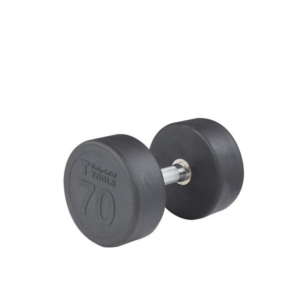 Body Solid 55-75 lb Round Rubber Coated Pro-Style Dumbbell Set - GymBasis Store