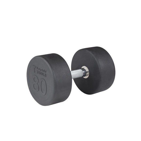 Body Solid 80-100 lb Round Rubber Coated Pro-Style Dumbbell Set - GymBasis Store