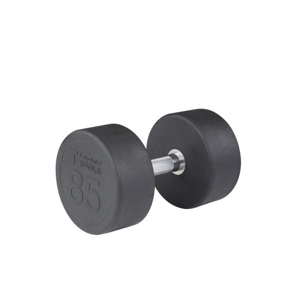 Body Solid 80-100 lb Round Rubber Coated Pro-Style Dumbbell Set - GymBasis Store