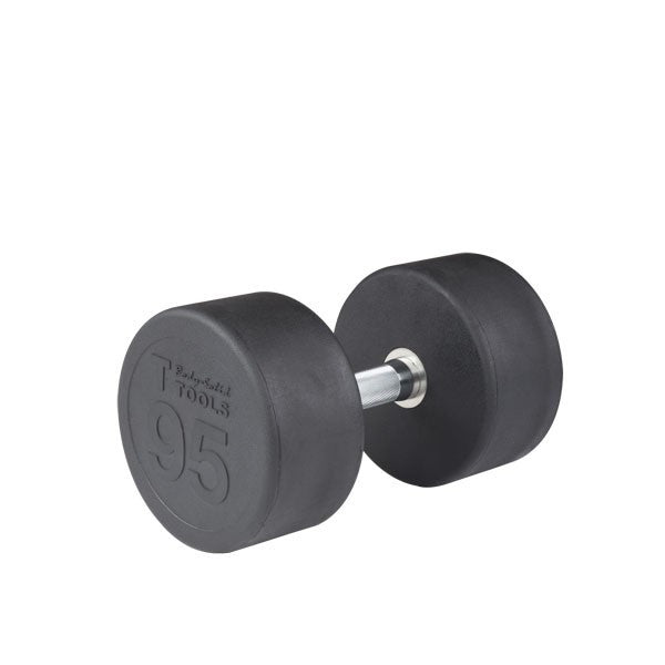 Body Solid 80-100 lb Round Rubber Coated Pro-Style Dumbbell Set - GymBasis Store