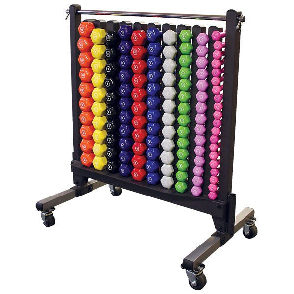 Body Solid 50 Pair Neoprene Dumbbell Set with Rack - GymBasis Store