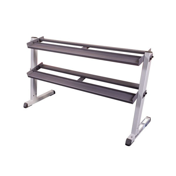 Body-Solid Rack with 5-50lb. Rubber Dumbbells, Floor Mat GDR603-SET - Hexagonal - GymBasis Store
