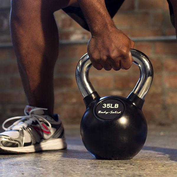 Body Solid 5-30 lb Premium Kettlebell Set with Rack - GymBasis Store