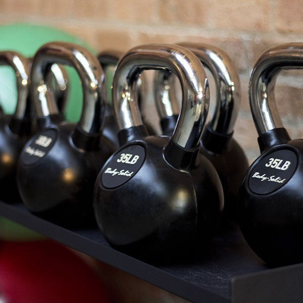 Body Solid 5-30 lb Premium Kettlebell Set with Rack - GymBasis Store