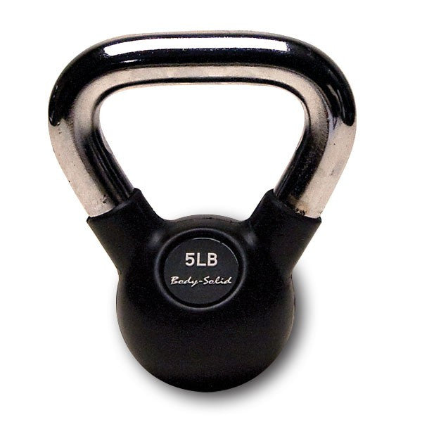 Body Solid 5-75 lb Premium Rubber Coated Kettlebell Set - GymBasis Store