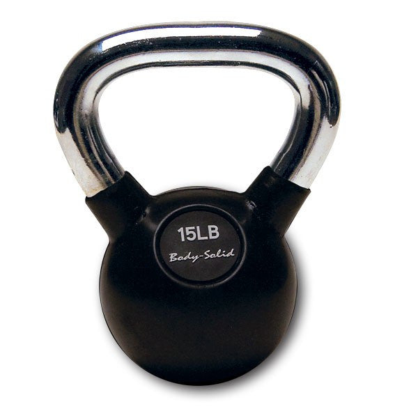 Body Solid 5-75 lb Premium Rubber Coated Kettlebell Set - GymBasis Store