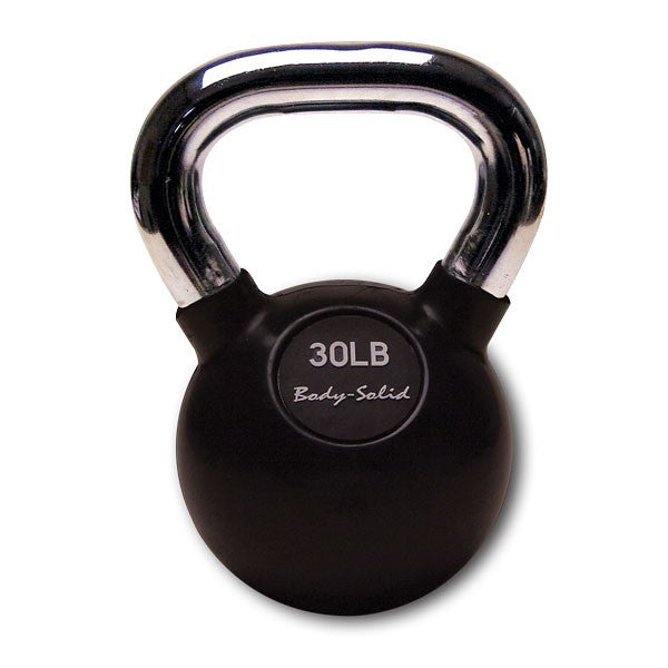 Body Solid 5-75 lb Premium Rubber Coated Kettlebell Set - GymBasis Store