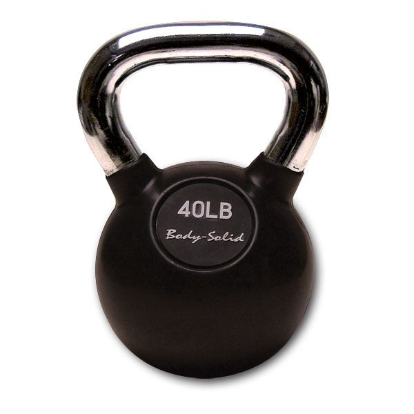 Body Solid 5-75 lb Premium Rubber Coated Kettlebell Set - GymBasis Store