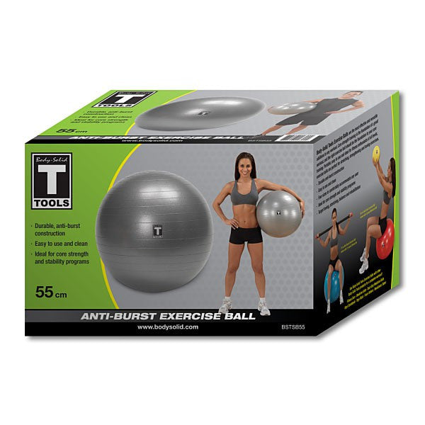 Body Solid 55 cm Anti-Burst Exercise Stability Ball - GymBasis Store