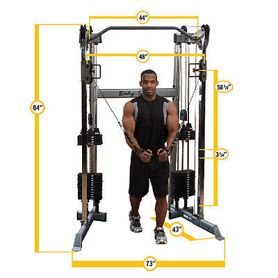 Body-Solid GDCC210 Compact Functional Trainer Machine with stacks (160 lb | 210 lb | 300 lb) - GymBasis Store