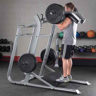 BODY-SOLID SLS500 Leverage Squat Calf Raise +240lb rubber bumper plates - GymBasis Store