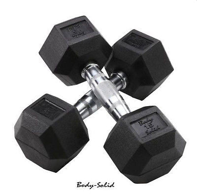Body-Solid GDR363 Rack with 5-50lb. Rubber Dumbbells - GymBasis Store