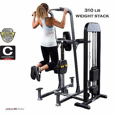 Body-Solid FCD-STK VKR FCD 310 lb Weight Assist Pull Up Dip Power Tower - GymBasis Store