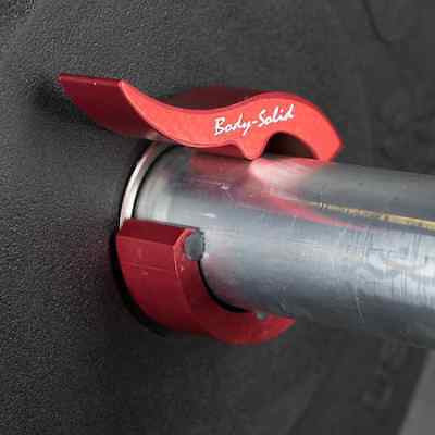 Roepke Red Aluminum Olympic Bar Collars Body Solid Clamps - BSTROC-RED - GymBasis Store