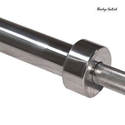 Olympic 7' Barbell weight chrome Bar 2", 44lbs - Body Solid OB86 (600 lbs. cap.) - GymBasis Store