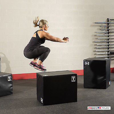 Body-Solid BSTSPBOX Soft -Sided 3-Way Plyo Box - 20", 24", 30" - GymBasis Store