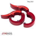 Roepke Red Aluminum Olympic Bar Collars Body Solid Clamps - BSTROC-RED - GymBasis Store