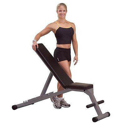 Body Solid Flat Incline Decline Folding Weight Bench PFID125X - GymBasis Store