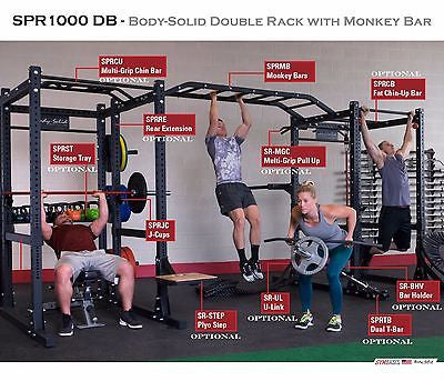 Body-Solid SPR1000 Double Commercial Power Rack Extended - GymBasis Store
