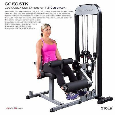 Body-Solid GCEC-STK Pro-Select Leg Extension / Leg Curl - 310 lb stack - GymBasis Store