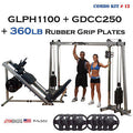 Body-Solid Set: GDCC250 Cable Crossover | GLPH1100 Leg Press 360lb Hack Squat - GymBasis Store