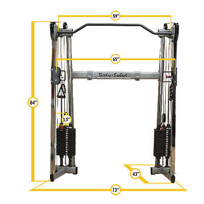 Body-Solid GDCC200 Functional Trainer Crossover w/premium 160 - 210lb RED Stacks - GymBasis Store