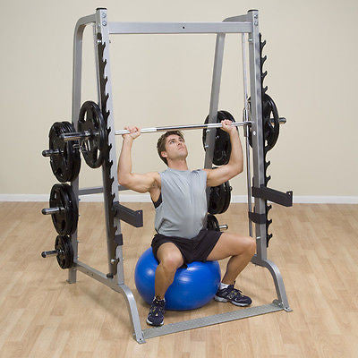 Body-Solid Series 7 Linear Bearing Half Cage Smith Machine GS348Q - GymBasis Store