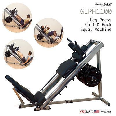 Body-Solid GLPH1100 Leg Press / Calf / Hack Squat Machine 3-in-1 - GymBasis Store