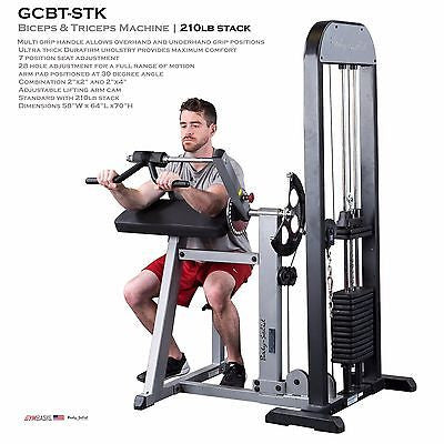 Body-Solid GCBT-STK Pro-Select Biceps & Triceps Machine | 210 lb stack - GymBasis Store