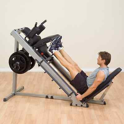 Body-Solid GLPH1100 Leg Press & Hack Squat + 355 lbs Rubber Grip Plates - GymBasis Store