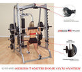 Body-Solid GS348Q Smith System w/ GPA3 + GLA348 + 310lb Black Stack & Alu Pulley - GymBasis Store