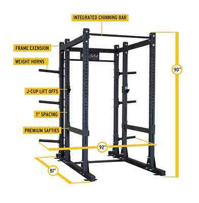 Body-Solid SPR1000 Commercial Power Rack with Rear Extension - GymBasis Store
