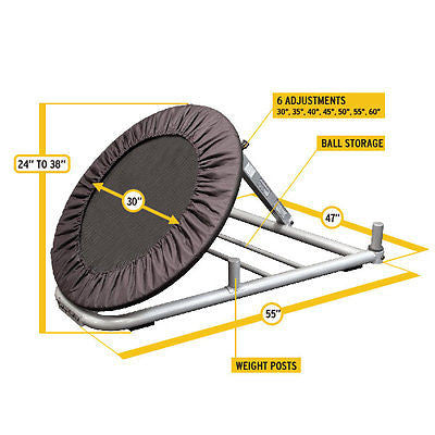Body-Solid GBR10 Medicine Ball Rebounder 30” Adjustable 30 to 60 degree - GymBasis Store