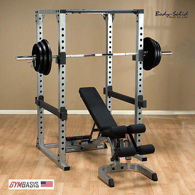 Body Solid GPR378 Power Rack with GFID31 Bench, 500lb. Weight Set - GymBasis Store