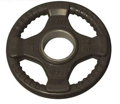 Body-Solid Set 255lbs. of Colored Rubber Grip Olympic Weight Plates 2.5-45lb. - GymBasis Store