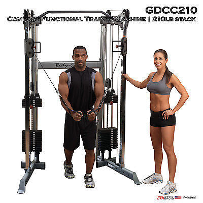 Body-Solid GDCC210 Compact Functional Trainer Machine with stacks (160 lb | 210 lb | 300 lb) - GymBasis Store