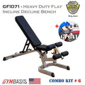 Body-Solid GFID71 Heavy Duty FID WEIGHT BENCH + Biceps Curl GPCA1 - GymBasis Store