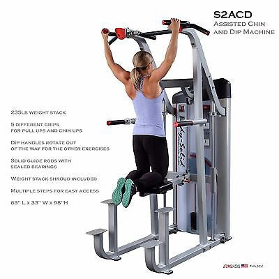 Body-Solid S2ACD Weight Assist 235lb Pull Up Dip Power Tower VKR FCD - GymBasis Store