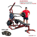 Body-Solid GLGS100P4 Corner Leverage Gym Pack + 355 lbs Rubber Grip Plates - GymBasis Store