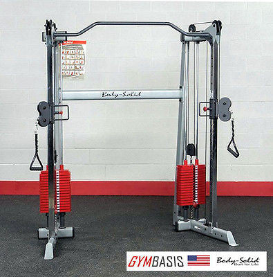 Body-Solid GDCC200 Functional Trainer Crossover w/premium 160 - 210lb RED Stacks - GymBasis Store