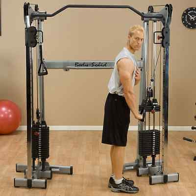 Body-Solid GDCC200 Functional Trainer Crossover w/premium 160 - 210lb RED Stacks - GymBasis Store