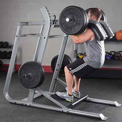 BODY-SOLID SLS500 Leverage Squat Calf Raise +240lb rubber bumper plates - GymBasis Store
